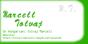 marcell tolvaj business card